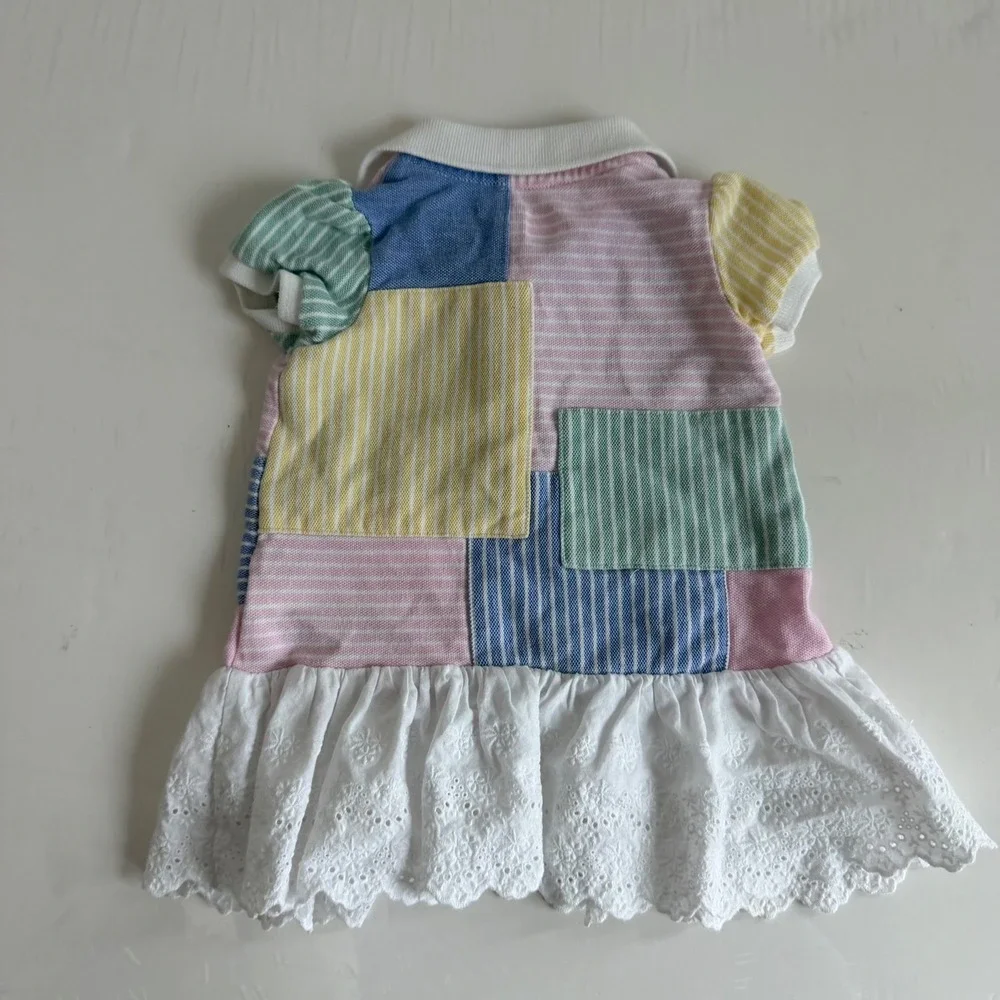 Ralph Lauren Baby Pastel Patchwork Dress Size 3 Months